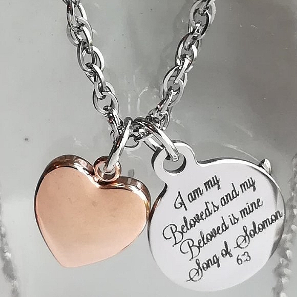 Christian Bible Verse Scripture Necklace
